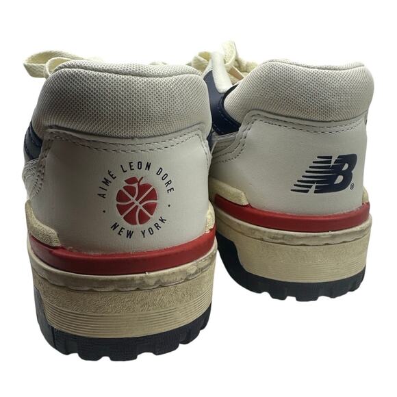 New Balance 550 x Aime Leon Dore White Navy Red Size W6.5 - Picture 5 of 7